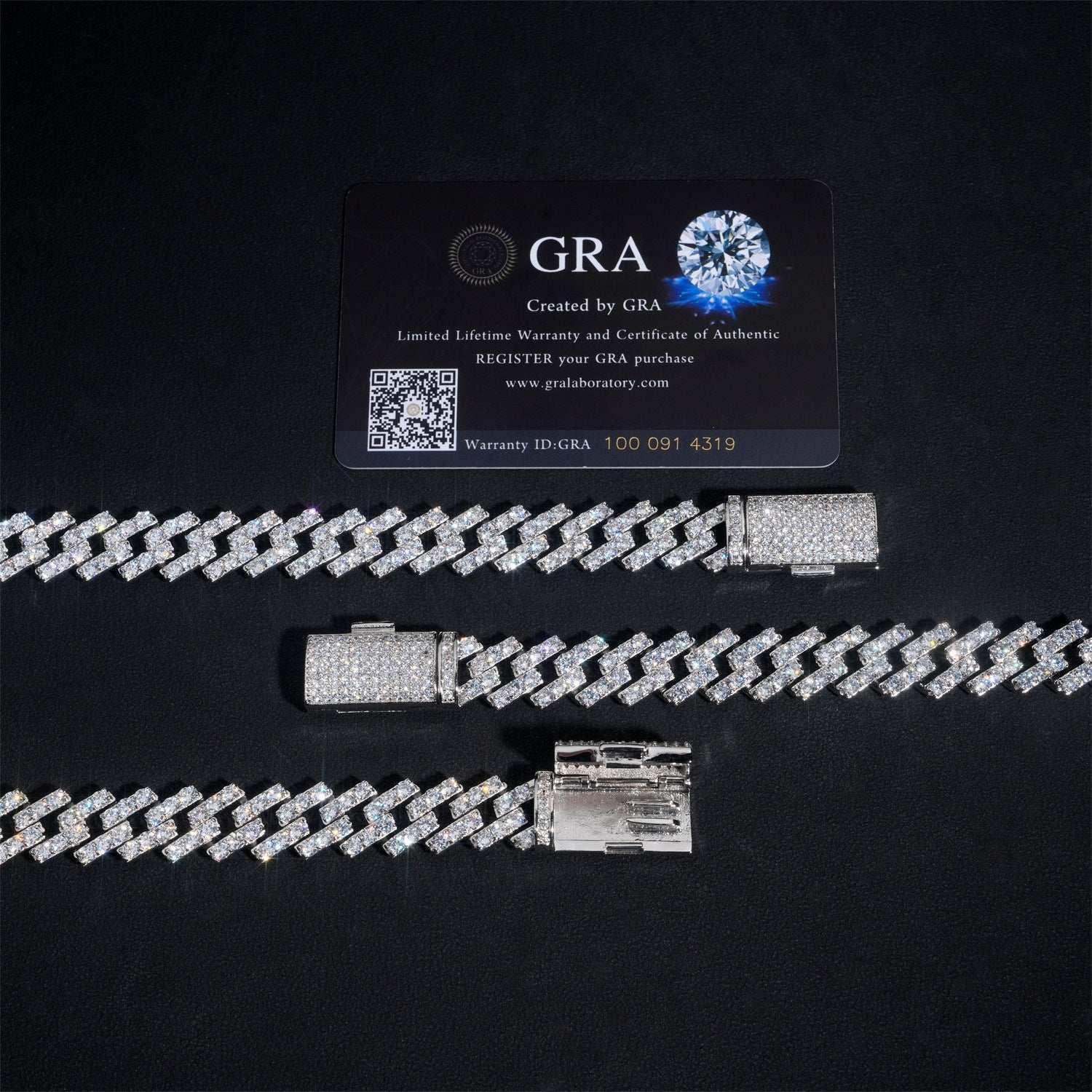13mm Moissanite Cuban Link Necklace | S925 Silver Men’s Iced Out Hip Hop Chain - CaratixJewelry