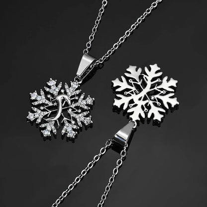 Snake Snowflake Pendant Necklace Zircon Hip Hop Jewelry | Caratix Jewelry - CaratixJewelry