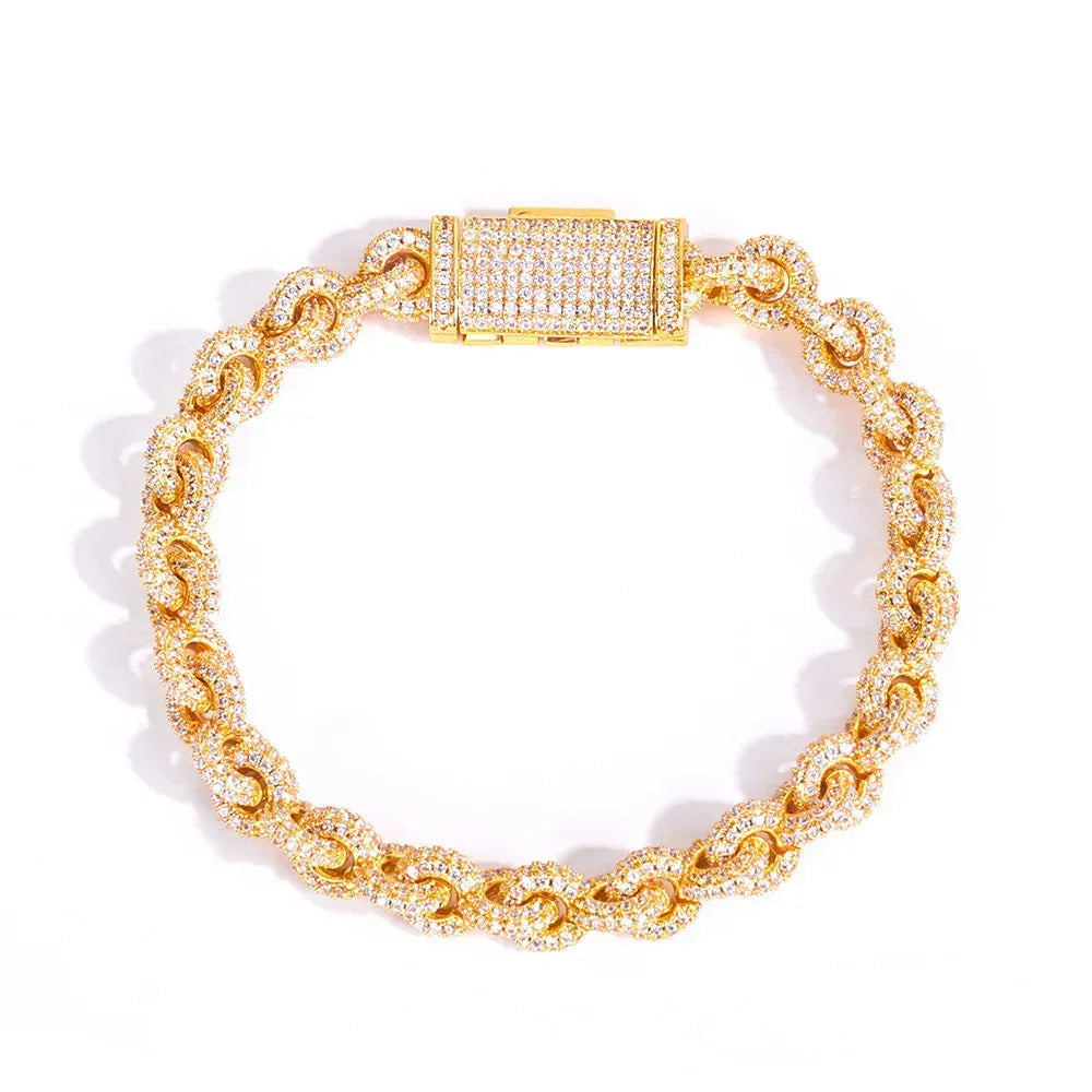 Custom 8mm O-Link Necklace with Fold-over Clasp | Premium Gold Chain for Rapper | Caratix - CaratixJewelry