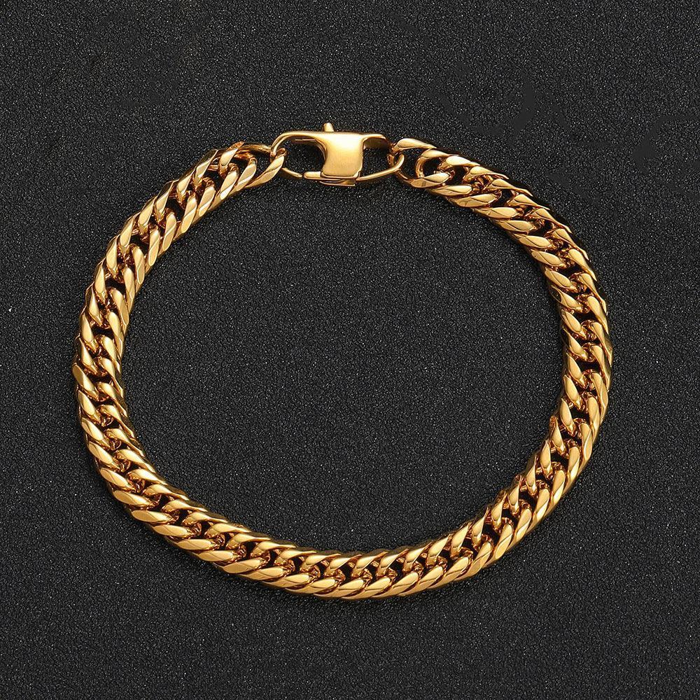Hip Hop Stainless Steel Cuban Chain Bracelet for Men Caratix - CaratixJewelry