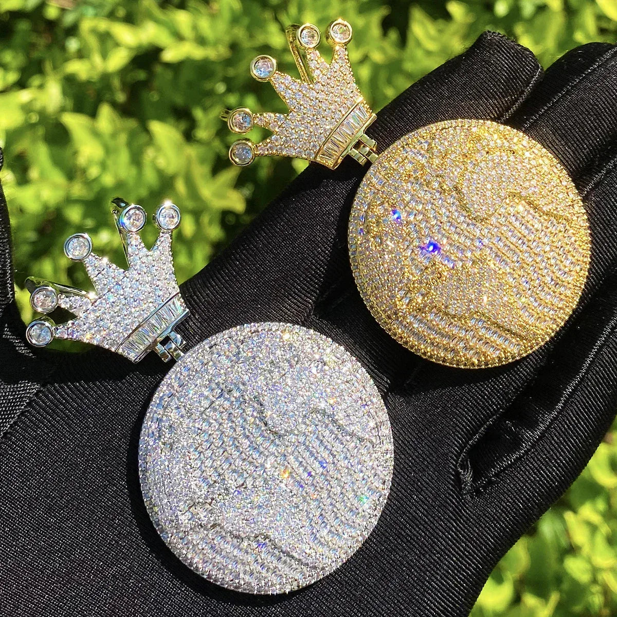 Luxury Iced Out Crowned Globe Pendant for Men | Hip Hop World Map Necklace | Genuine Copper CZ Jewelry | Senior Sense Bling | Caratix - CaratixJewelry