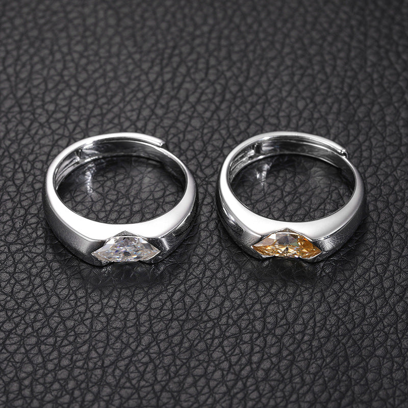 Moissanite Eye of Horus Ring 925 Silver Adjustable | Caratix