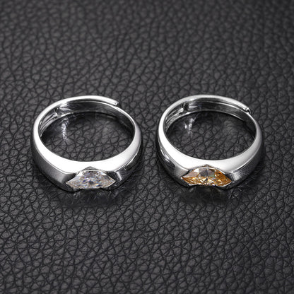 Moissanite Eye of Horus Ring 925 Silver Adjustable | Caratix