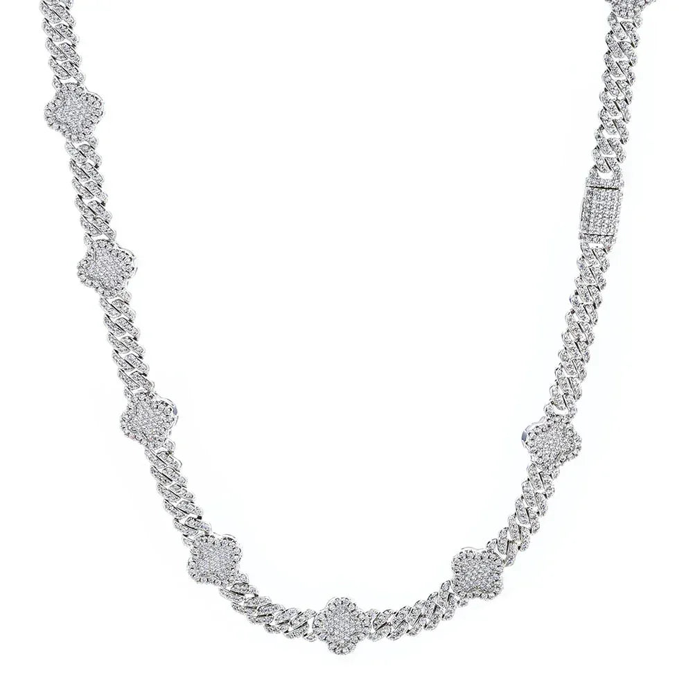 Moissanite Cuban Link Necklace for Men – S925 Sterling Silver Custom Luxury Hip Hop Jewelry - CaratixJewelry