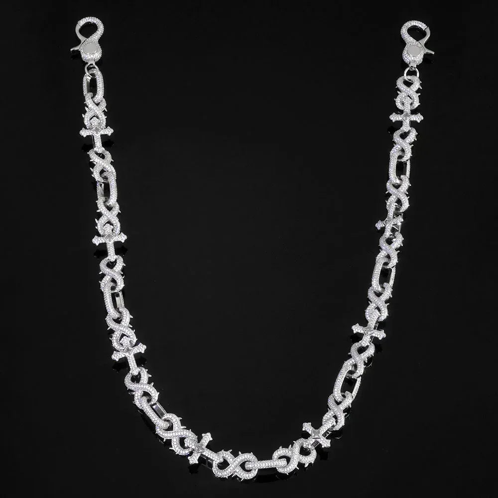 Zircon Cross Figure 8 Hip Hop Bling Waist Chain for Women | Caratix Jewelry - CaratixJewelry