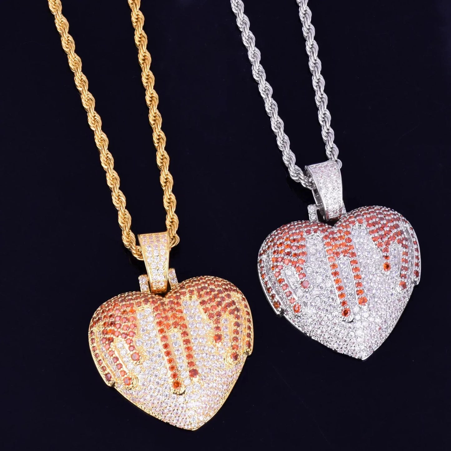 Couples Matching Necklace | Premium Copper CZ Love Jewelry Caratix - CaratixJewelry