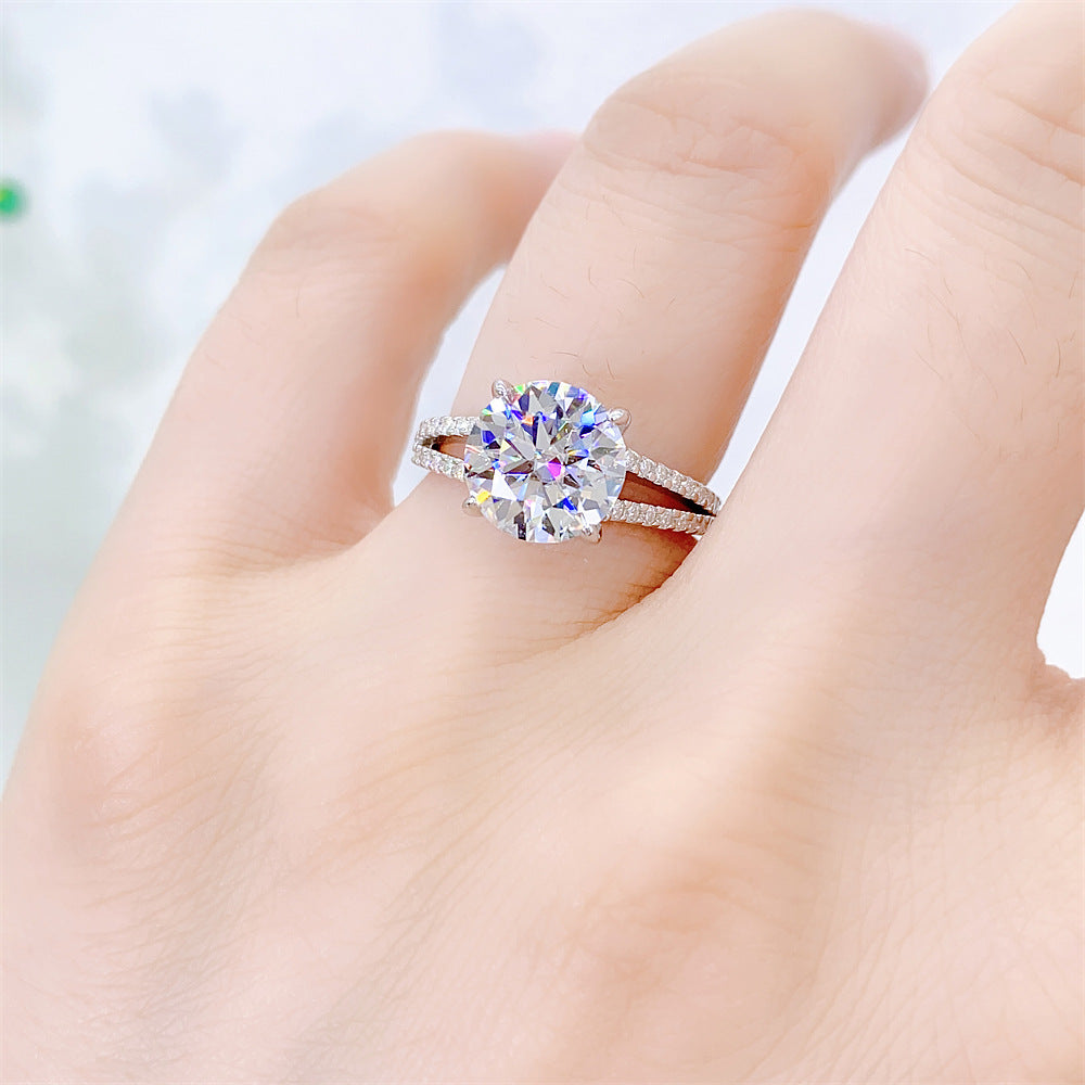 2026 Spring New S925 Silver 3ct Moissanite Ring | 3 Carat D Color VVS1 Solitaire | Caratix