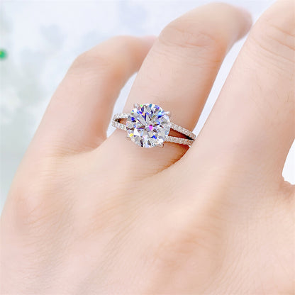 2026 Spring New S925 Silver 3ct Moissanite Ring | 3 Carat D Color VVS1 Solitaire | Caratix