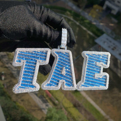 Colored CZ Letter Pendant | Iced Out DIY Custom Alphabet Hip Hop Jewelry - CaratixJewelry