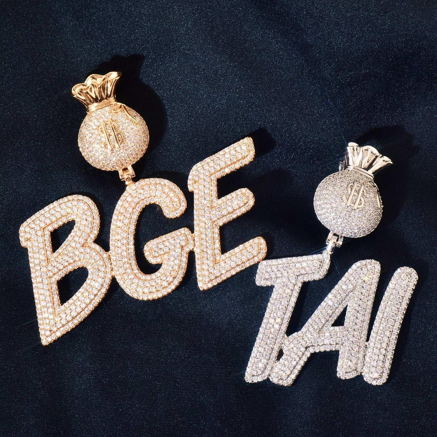 Dollar Sign Letter Chain | Hip Hop DIY Alphabet Pendant Trendy Fashion Necklace - CaratixJewelry