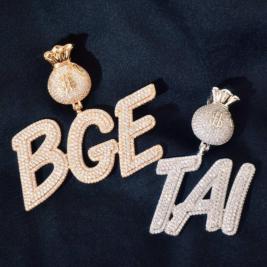 Dollar Sign Letter Chain | Hip Hop DIY Alphabet Pendant Trendy Fashion Necklace - CaratixJewelry