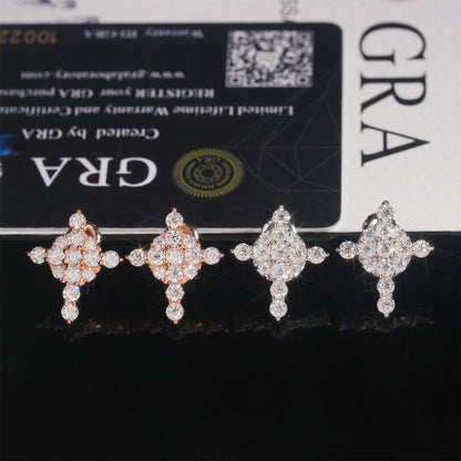 S925 Sterling Silver Moissanite Stud Earrings | D Color VVS1 Solitaire | Caratix