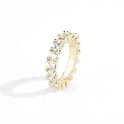 4mm Single-Row Zircon Ring for Men | Trendy Hip Hop Jewelry | Caratix Jewelry - CaratixJewelry