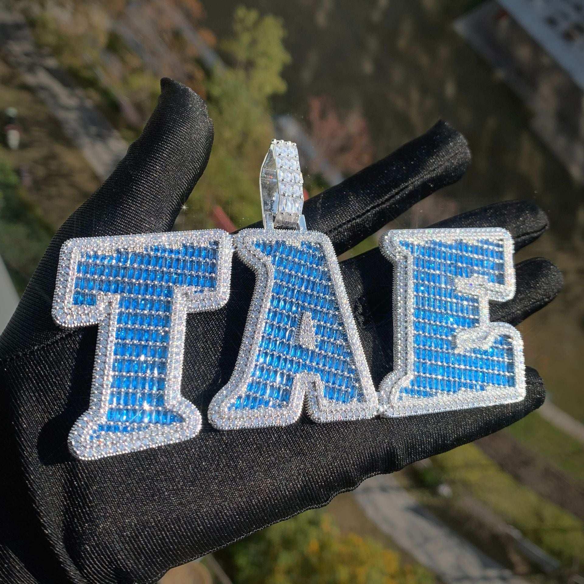 Colored CZ Letter Pendant | Iced Out DIY Custom Alphabet Hip Hop Jewelry - CaratixJewelry