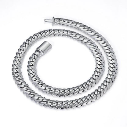 Custom 12mm Plain Rhombus Cuban Link Rapper Chain for Men | Caratix - CaratixJewelry
