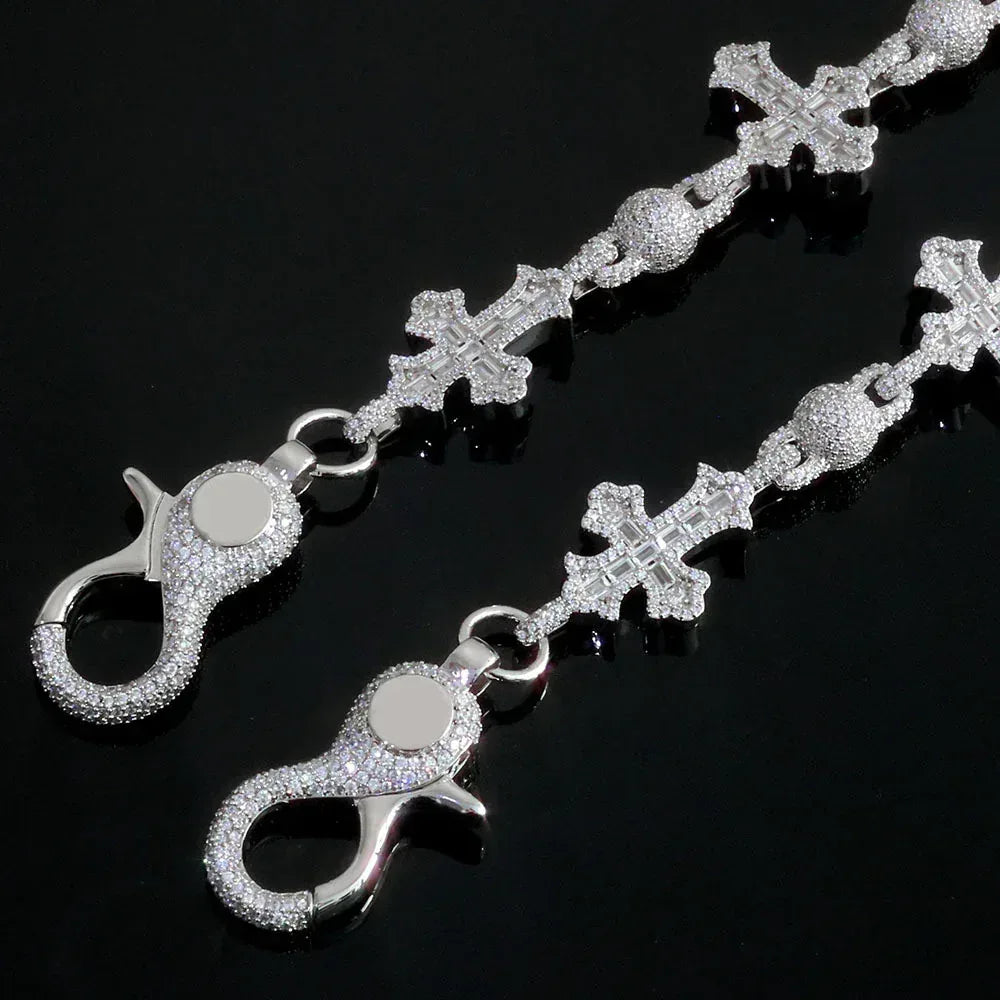 Cross Pendant Round Bead Chain Waist Chain T-Shape Zircon Hip Hop Jewelry | Caratix Jewelry - CaratixJewelry