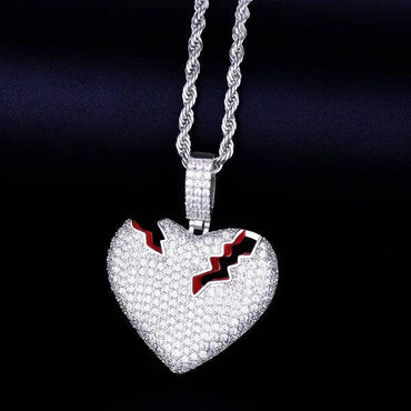 Men's Stitched Love Necklace | Premium Copper CZ Healing Jewelry Caratix - CaratixJewelry
