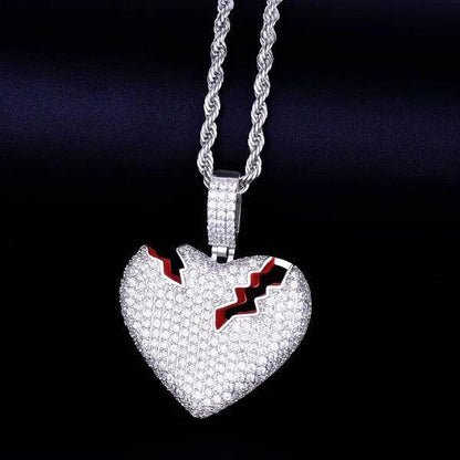 Men's Stitched Love Necklace | Premium Copper CZ Healing Jewelry Caratix - CaratixJewelry