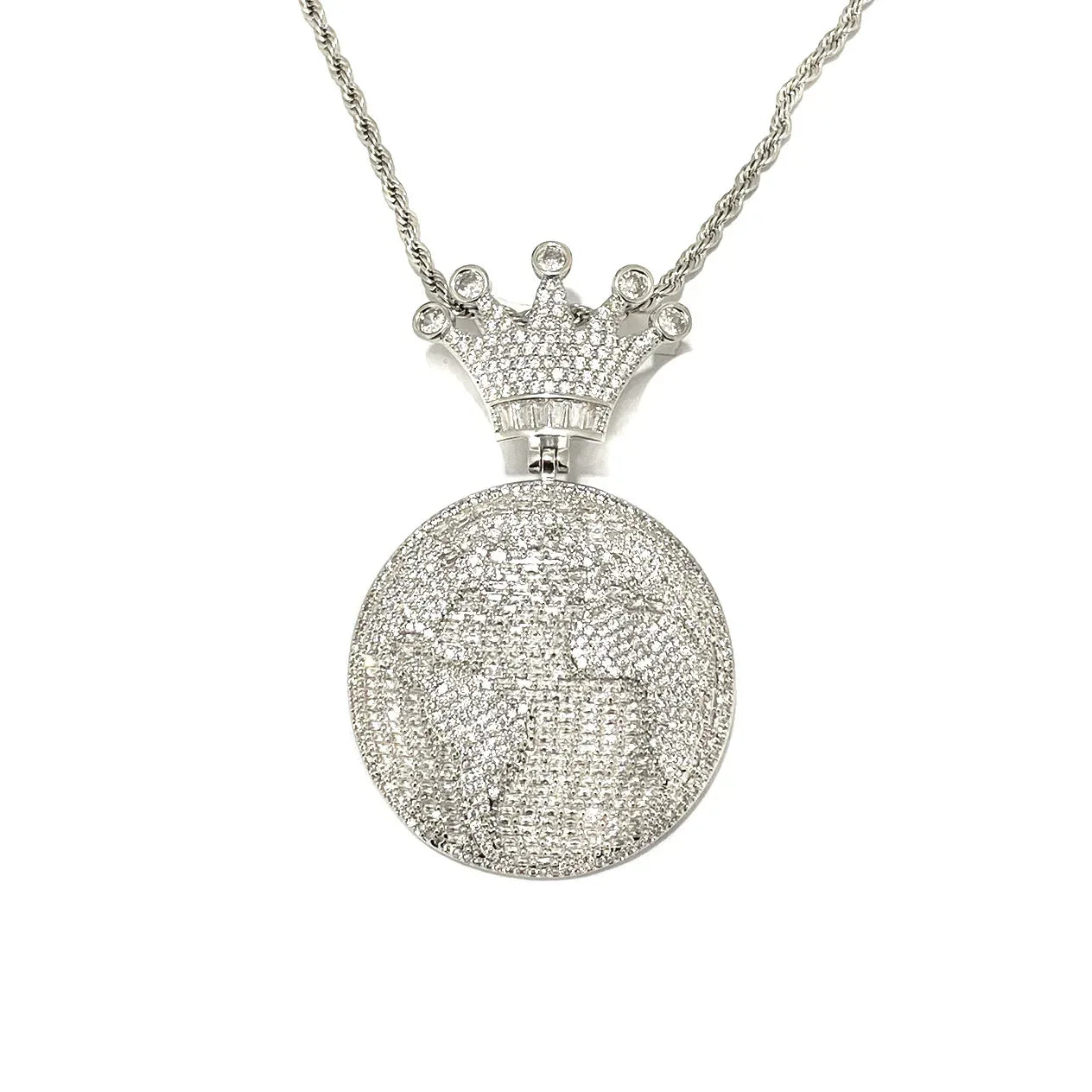 Luxury Iced Out Crowned Globe Pendant for Men | Hip Hop World Map Necklace | Genuine Copper CZ Jewelry | Senior Sense Bling | Caratix - CaratixJewelry