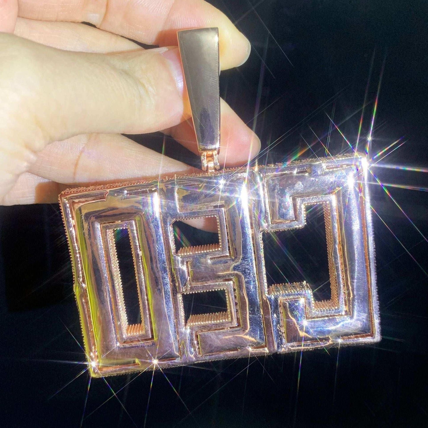 Iced Out Letter Pendant | DIY CZ Initial Hip Hop Necklace for Trendy Streetwear - CaratixJewelry