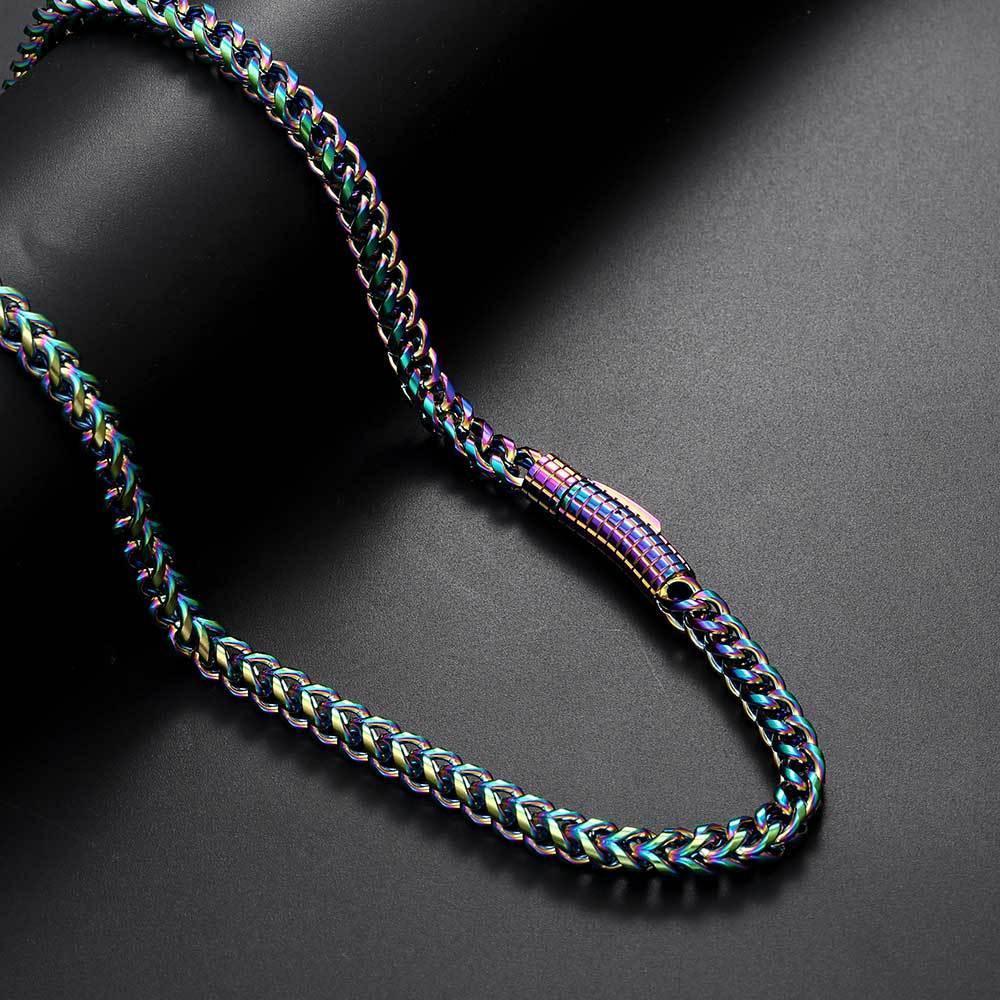 Custom 6mm Stainless Steel Two-sided Necklace Hip Hop Jewelry for Men | Caratix - CaratixJewelry