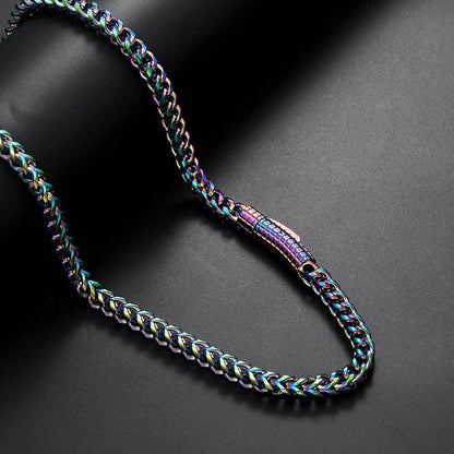Custom 6mm Stainless Steel Two-sided Necklace Hip Hop Jewelry for Men | Caratix - CaratixJewelry
