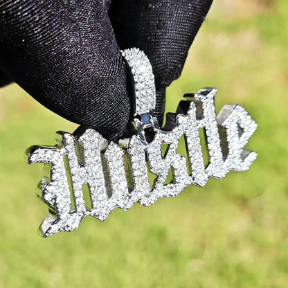 Iced Out Single Letter Pendant Necklace – CZ Initial Jewelry for Men & Women - CaratixJewelry