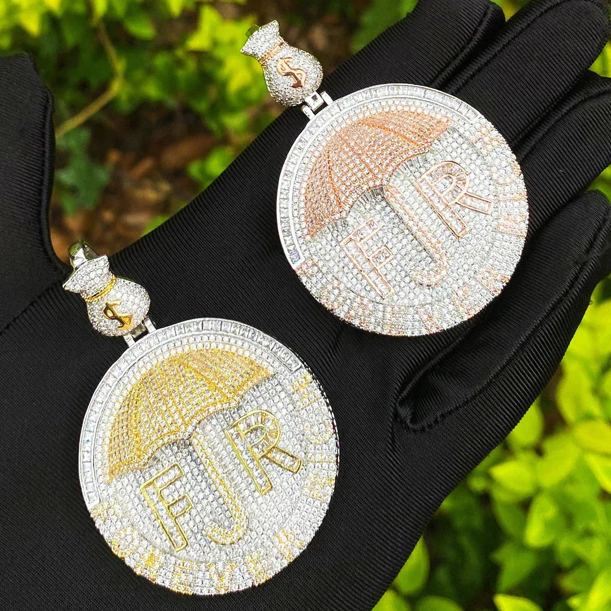 Men's Real Copper Medallion Necklace | Luxury VVS CZ "Protection" Charm - CaratixJewelry