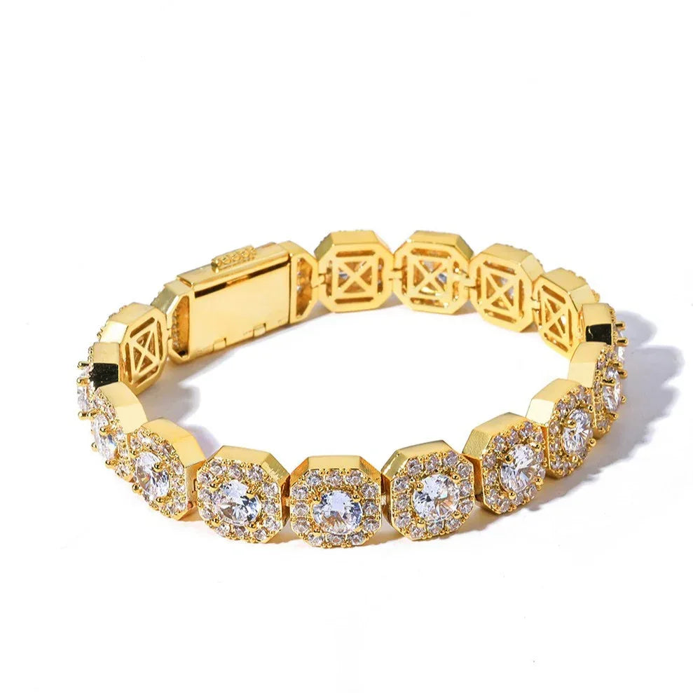 Hip Hop Bling S925 Silver CZ Ice Cube Bracelet – Custom Sugar Cube Link, Luxury Women’s Jewelry | Caratix Jewelry - CaratixJewelry