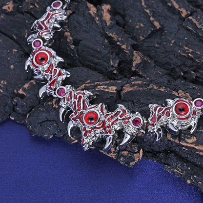 Spiked Demon Eye Thorn Necklace Rapper Iced Out Chain | Caratix Jewelry - CaratixJewelry