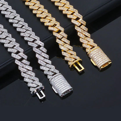 Custom 14mm Cuban Chain Bracelet - CaratixJewelry