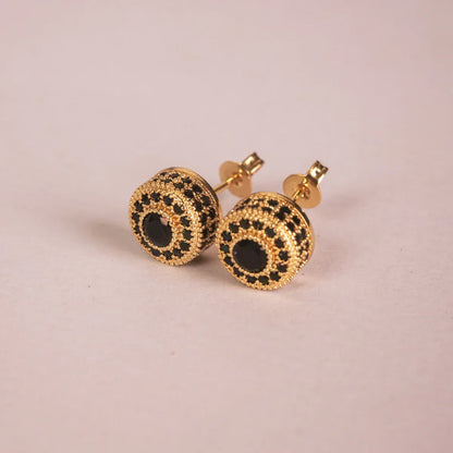 Iced Out Hip Hop Studs - Square & Round CZ Earrings for Men