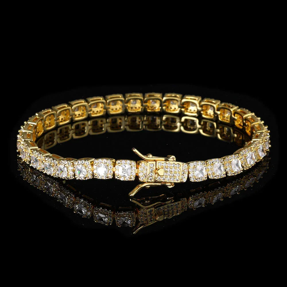 5mm Iced Out Sugar Link Zircon Necklace & Bracelet Hip Hop Jewelry | Caratix - CaratixJewelry