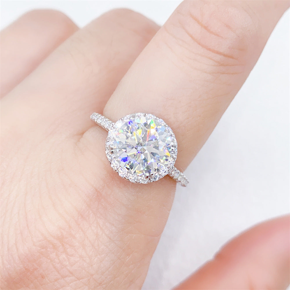 2026 Summer New S925 Silver 3ct Moissanite Ring | 3 Carat D Color VVS1 Solitaire | Caratix