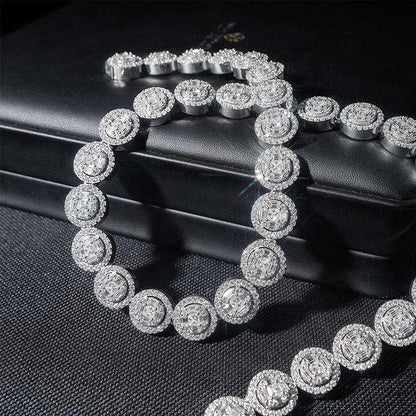 13mm Moissanite Cuban Link Necklace | S925 Silver Men’s Iced Out Hip Hop Chain - CaratixJewelry