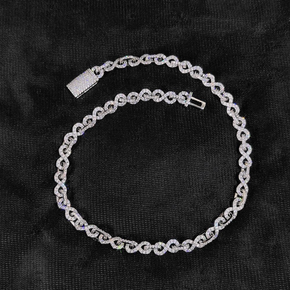 8mm Figure 8 Link Hip Hop Necklace Gold Chain Rapper Style for Men | Caratix Jewelry - CaratixJewelry