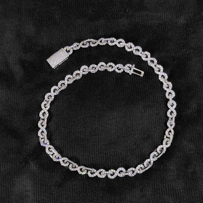 8mm Figure 8 Link Hip Hop Necklace Gold Chain Rapper Style for Men | Caratix Jewelry - CaratixJewelry