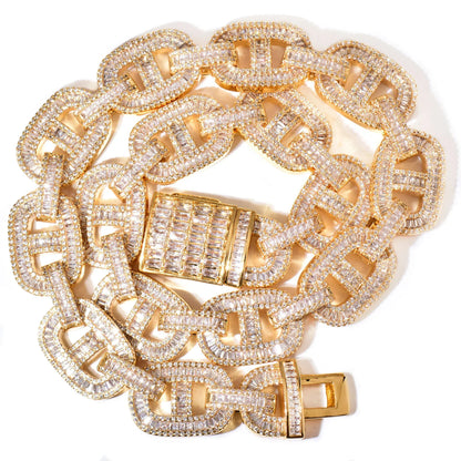 Pig Nose Cuban Chain Necklace with Copper & Zircon | Hip Hop Rapper Jewelry for Men | Caratix Jewelry - CaratixJewelry