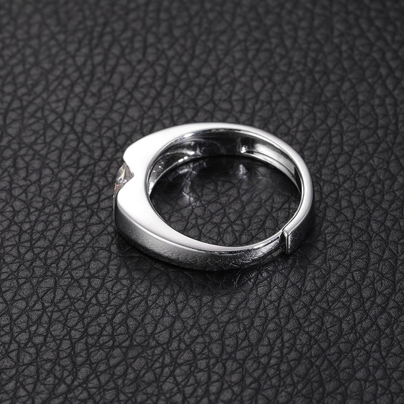 Moissanite Eye of Horus Ring 925 Silver Adjustable | Caratix