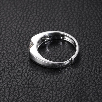 Moissanite Eye of Horus Ring 925 Silver Adjustable | Caratix