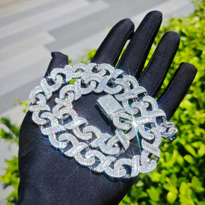 T-Shaped Zircon Necklace with Copper Setting | Unisex Street Style Jewelry – Caratix Jewelry - CaratixJewelry