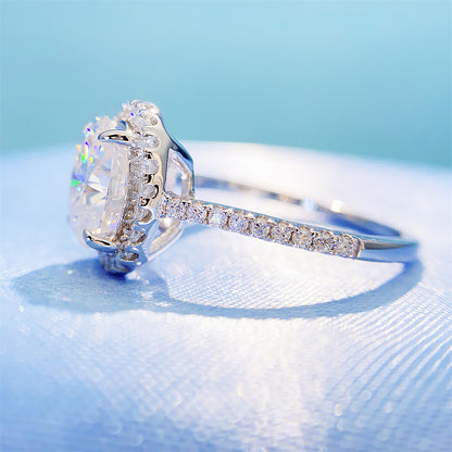 2026 Summer New S925 Silver 2ct Oval Moissanite Ring | Oval Cut D Color VVS1 | Caratix