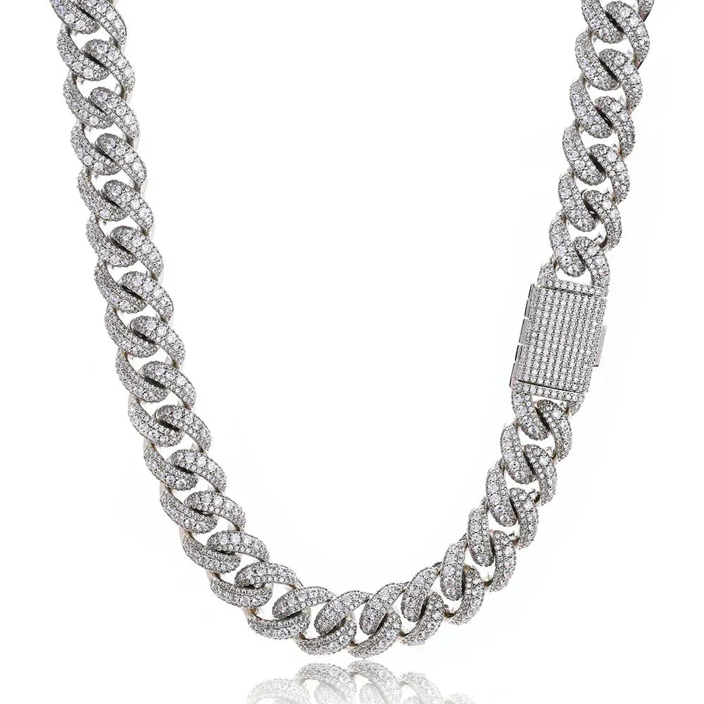 Bubble Iced Out Cuban Chain Zircon Necklace - CaratixJewelry