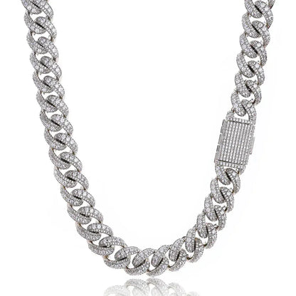 Bubble Iced Out Cuban Chain Zircon Necklace - CaratixJewelry
