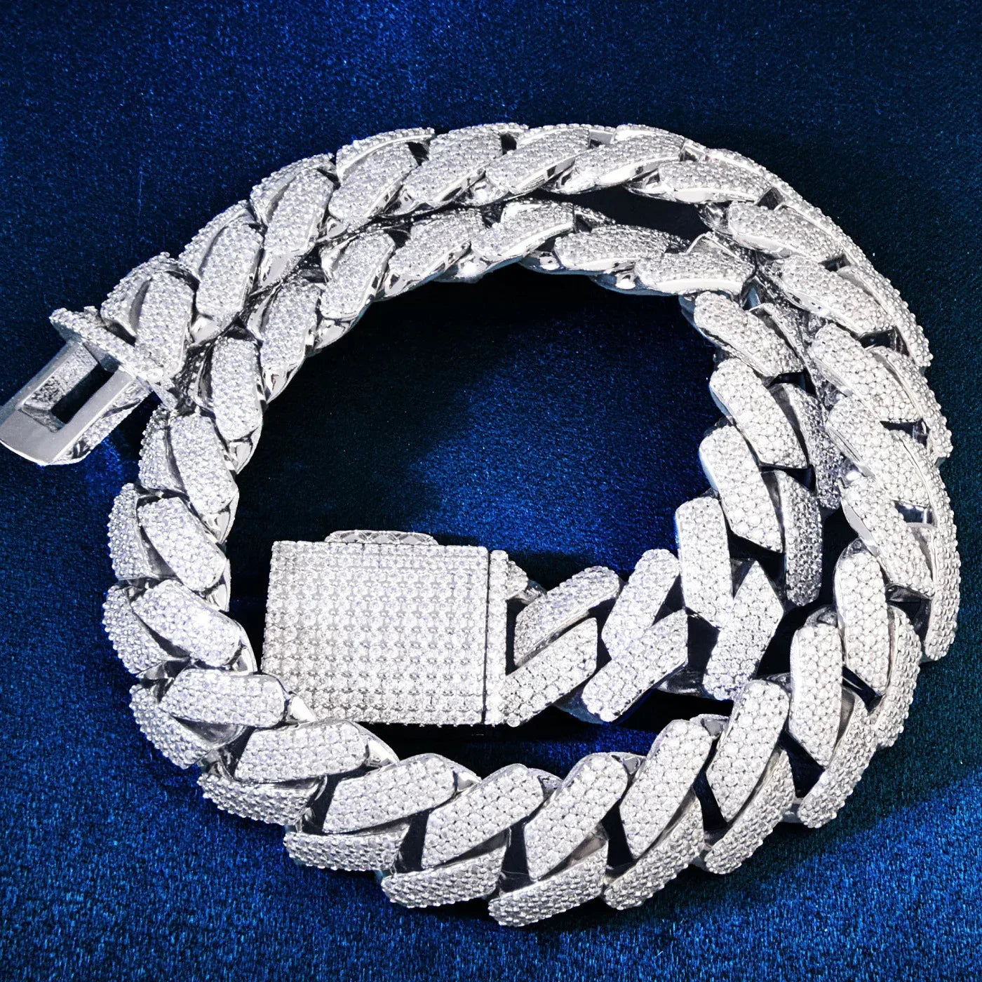 18mm Cuban Chain Necklace with Zircon - CaratixJewelry