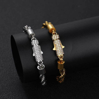 6mm Twist Rope Chain Stainless Steel Bracelet Caratix Jewelry - CaratixJewelry