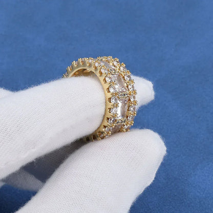 Mixed T Cut Zircon Ring Vintage Men’s Iced Out Jewelry | Caratix Jewelry - CaratixJewelry
