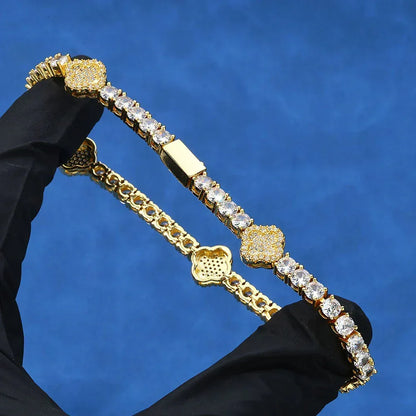 Custom Zircon Tennis Chain Necklace Bracelet Hip Hop Jewelry for Men | Caratix Jewelry - CaratixJewelry