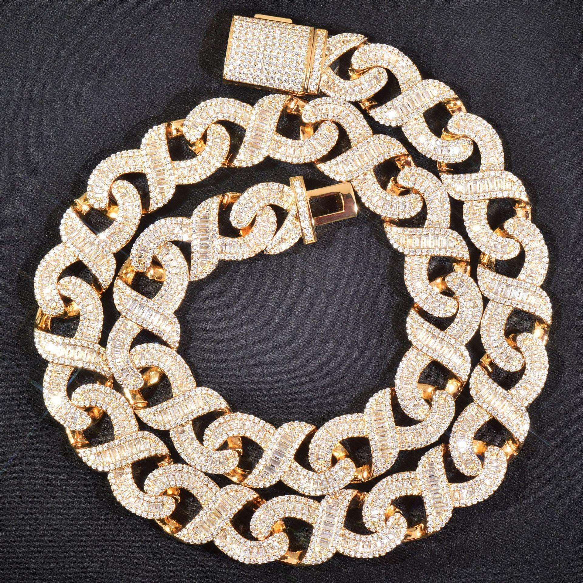 T-Shaped Zircon Necklace with Copper Setting | Unisex Street Style Jewelry – Caratix Jewelry - CaratixJewelry