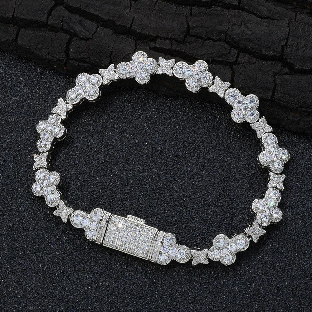 Cross Star Chain Zircon Bracelet Luxury Hip Hop Jewelry for Men & Women | Caratix Jewelry - CaratixJewelry